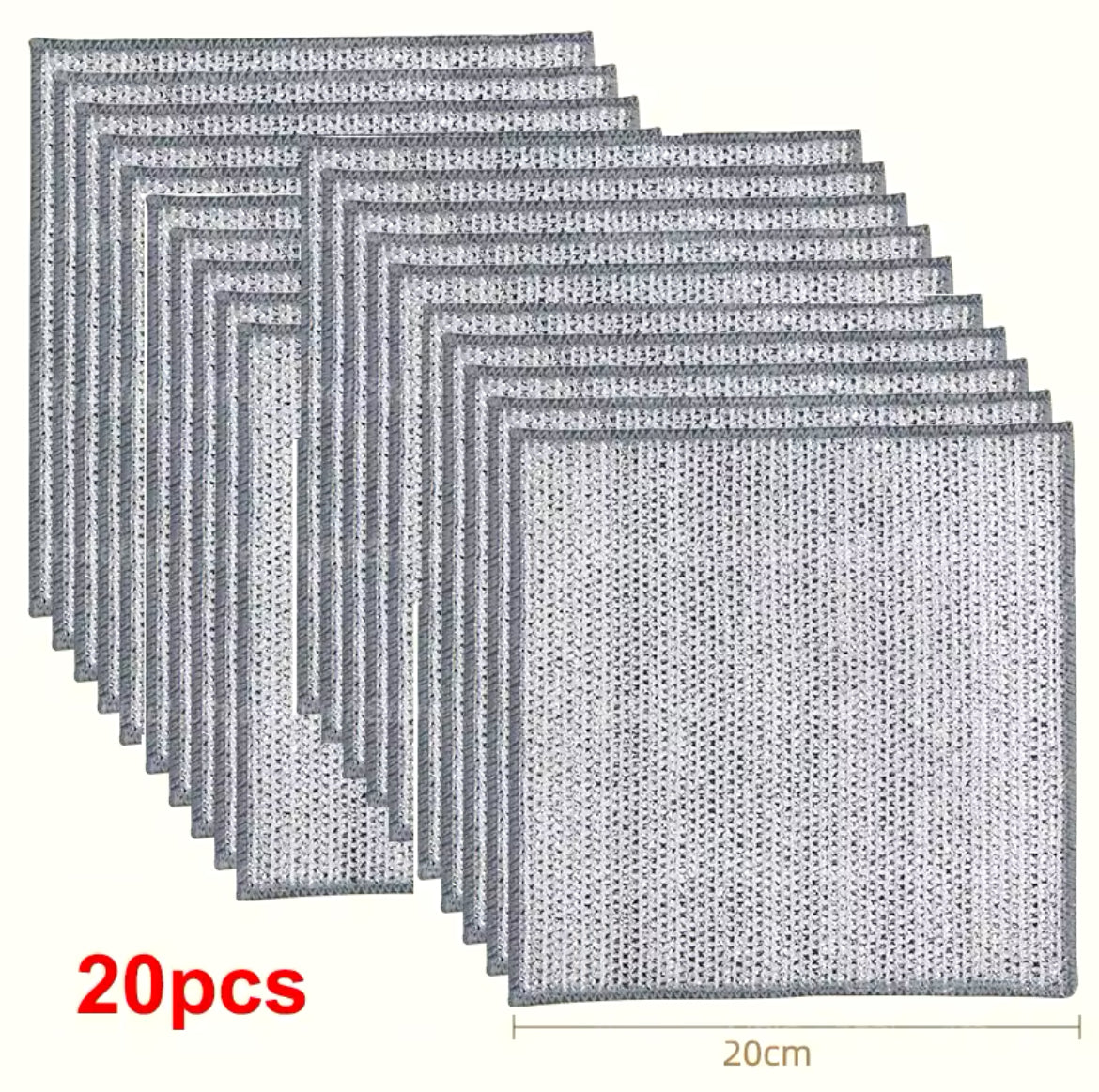 20 Microfiber Steel Washcloths