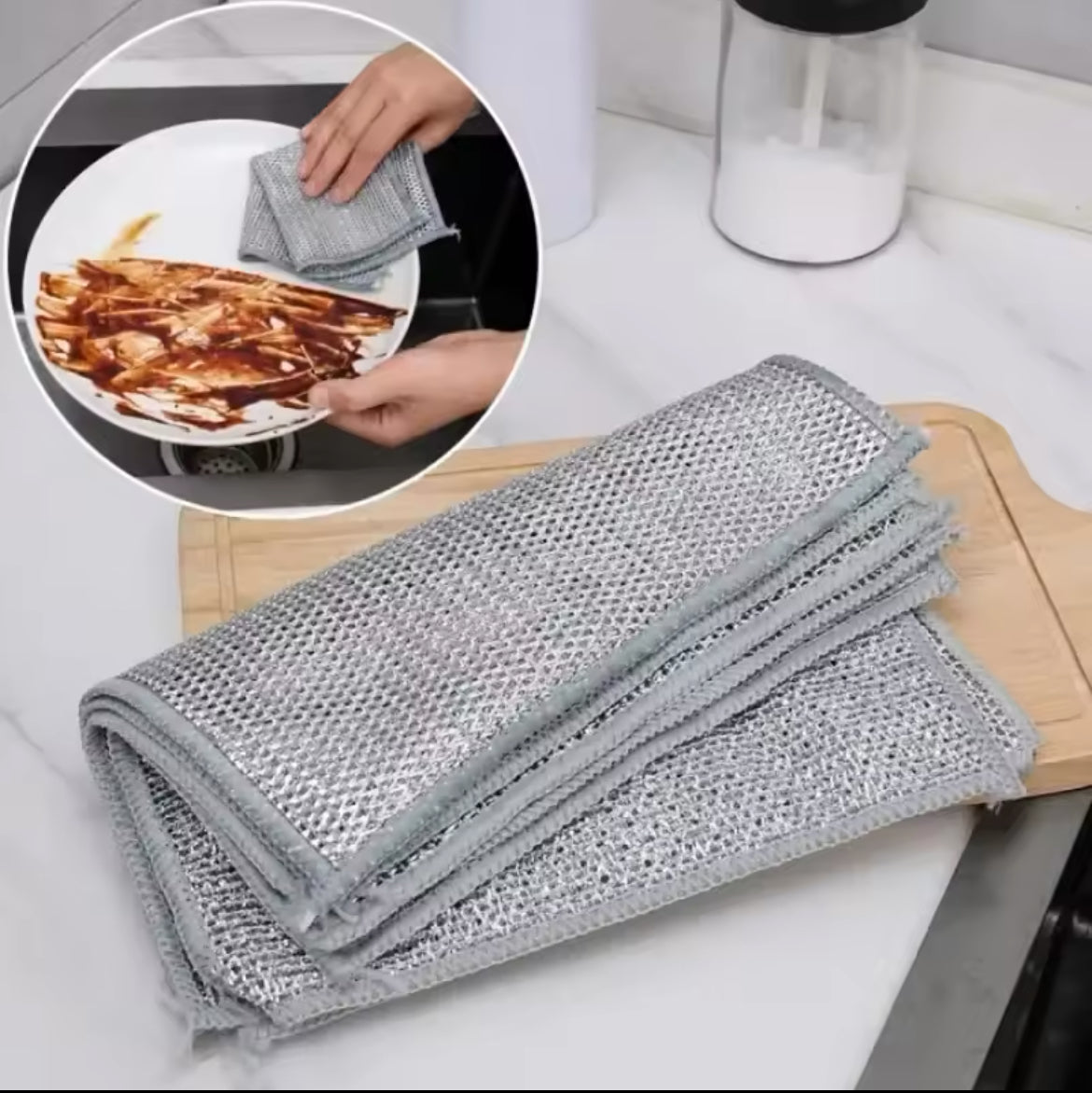 20 Microfiber Steel Washcloths