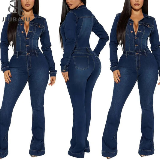 Denim Flared Women’s Jumpsuit