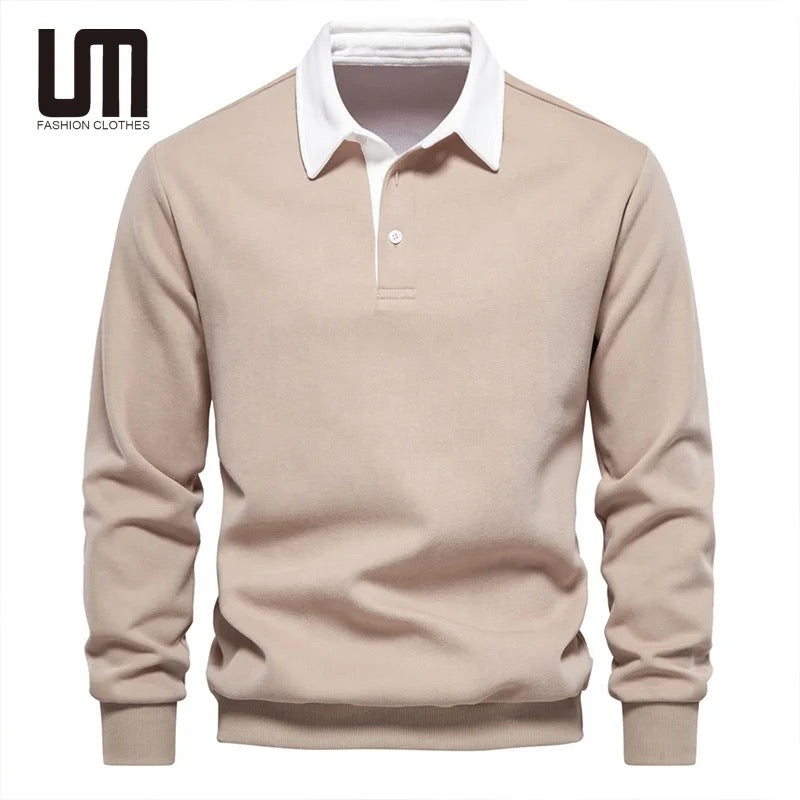 Men's Casual Cotton Long Sleeve Top - Liu Ming Autumn Fashion Latest Products - Menswear