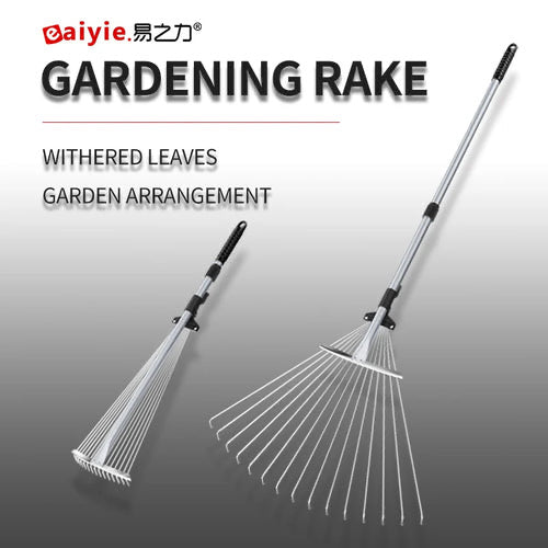 Garden Retractable Rake Stainless Steel Small Size Flower Potted Plant