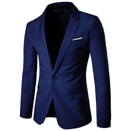 Stylish Suit Jacket Lapel Temperament Slim-fitting Pure Color Blazer