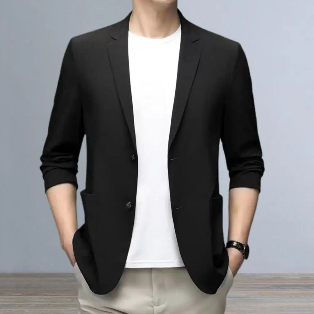 Formal Occasion Suit Coat Elegant Lapel Business Coat for Men Formal