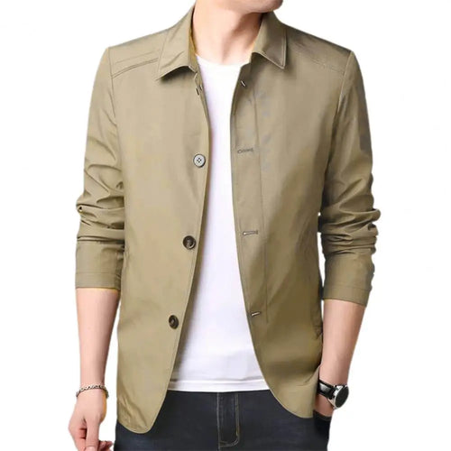 Casual Men Blazer Spring Autumn Stylish Business Casual Jacket Solid