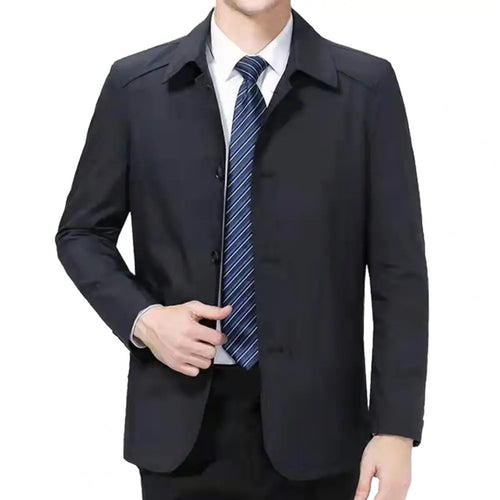 Single Breasted Coat Stylish Men's Single Breasted Business Classic