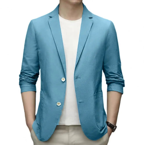 Stylish Men Suit Jacket Men Lightweight Suit Coat Men's Formal Summer