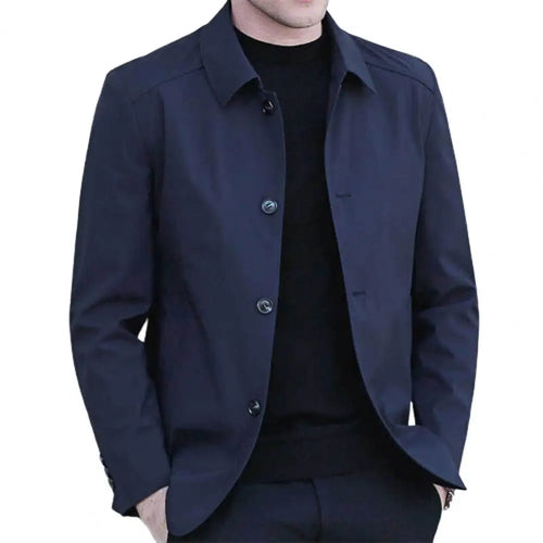 Casual Men Blazer Spring Autumn Stylish Business Casual Jacket Solid