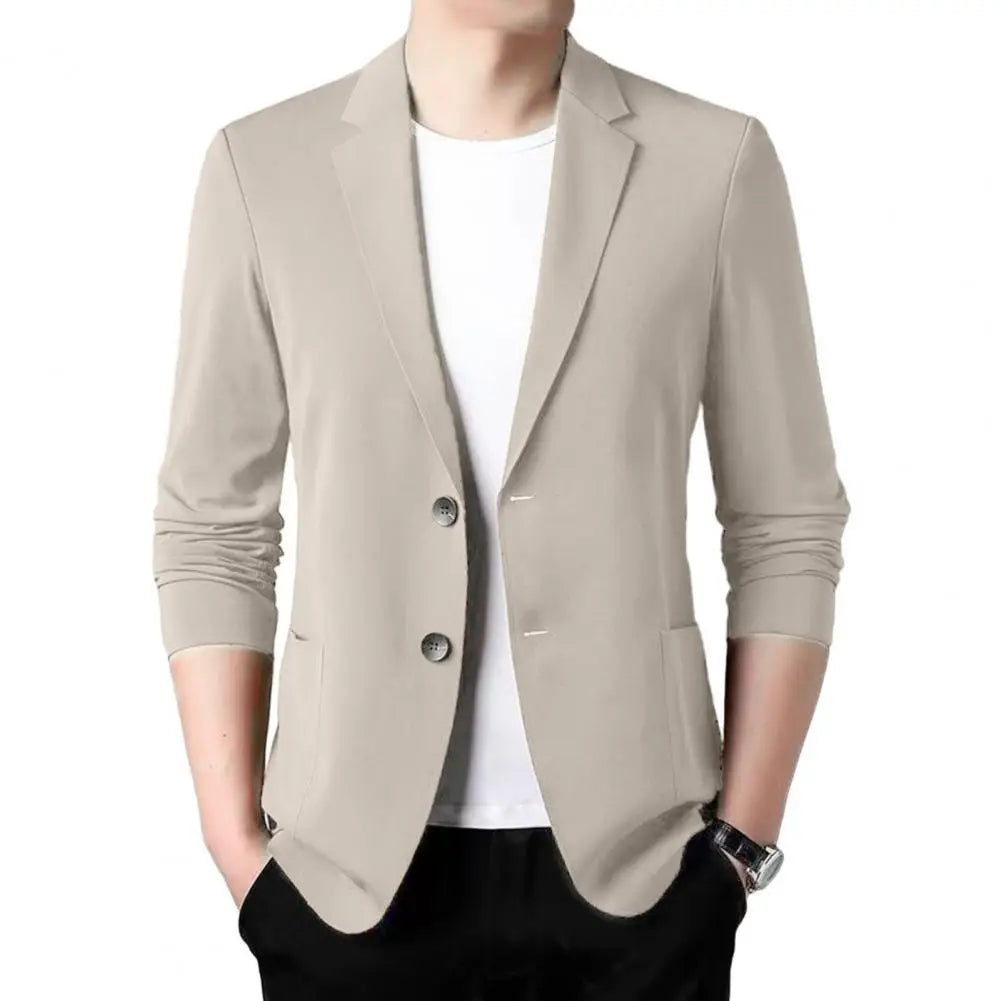 Formal Occasion Suit Coat Elegant Lapel Business Coat for Men Formal