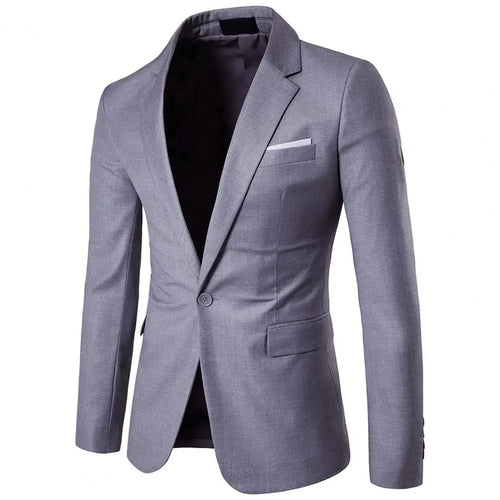 Stylish Suit Jacket Lapel Temperament Slim-fitting Pure Color Blazer