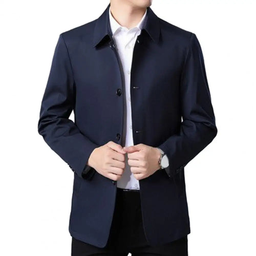 Single Breasted Coat Stylish Men's Single Breasted Business Classic