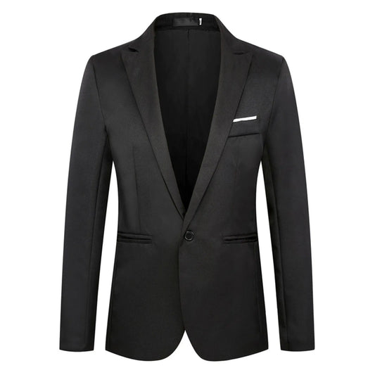 Autumn Trendy Light Luxury Men Slim Fit Suit Formal Subtlety