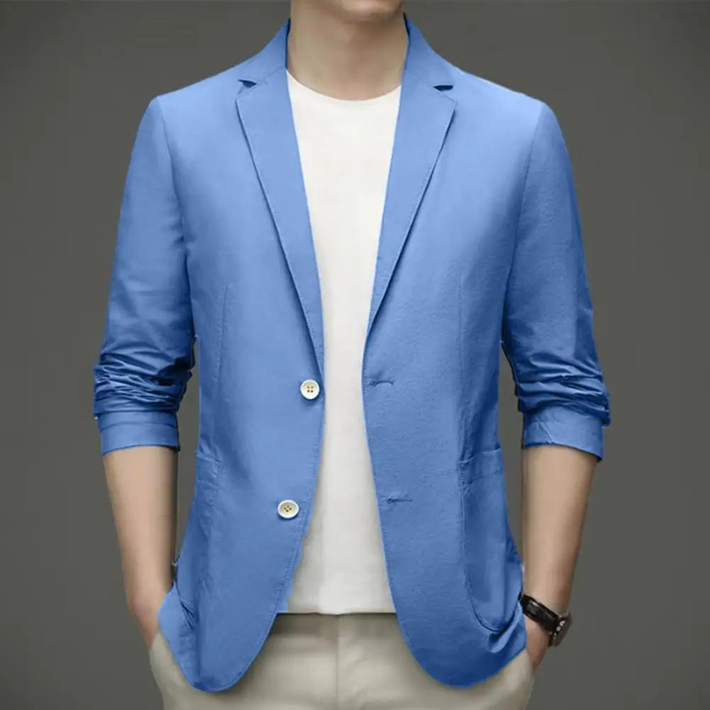 Formal Occasion Suit Coat Elegant Lapel Business Coat for Men Formal